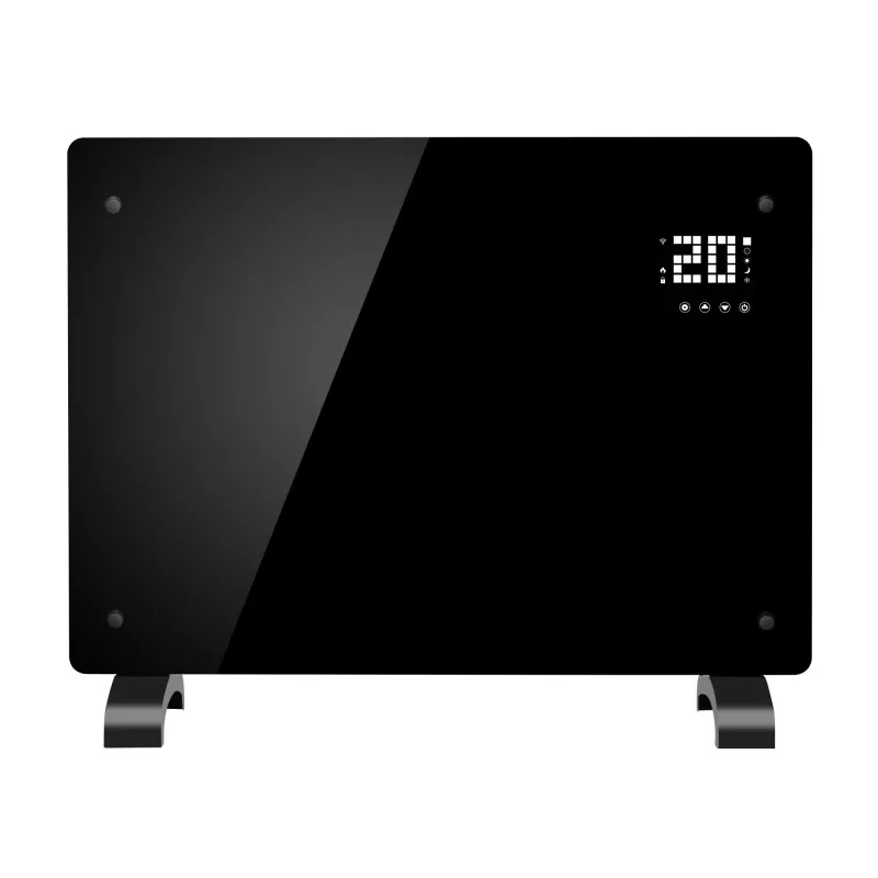 Σόμπα Convector Elite WGPHD-18, 1800W, Γυάλινο πάνελ, 50 C, Wi-Fi, Χρονοδιακόπτης, Οθόνη LED, Μαύρο