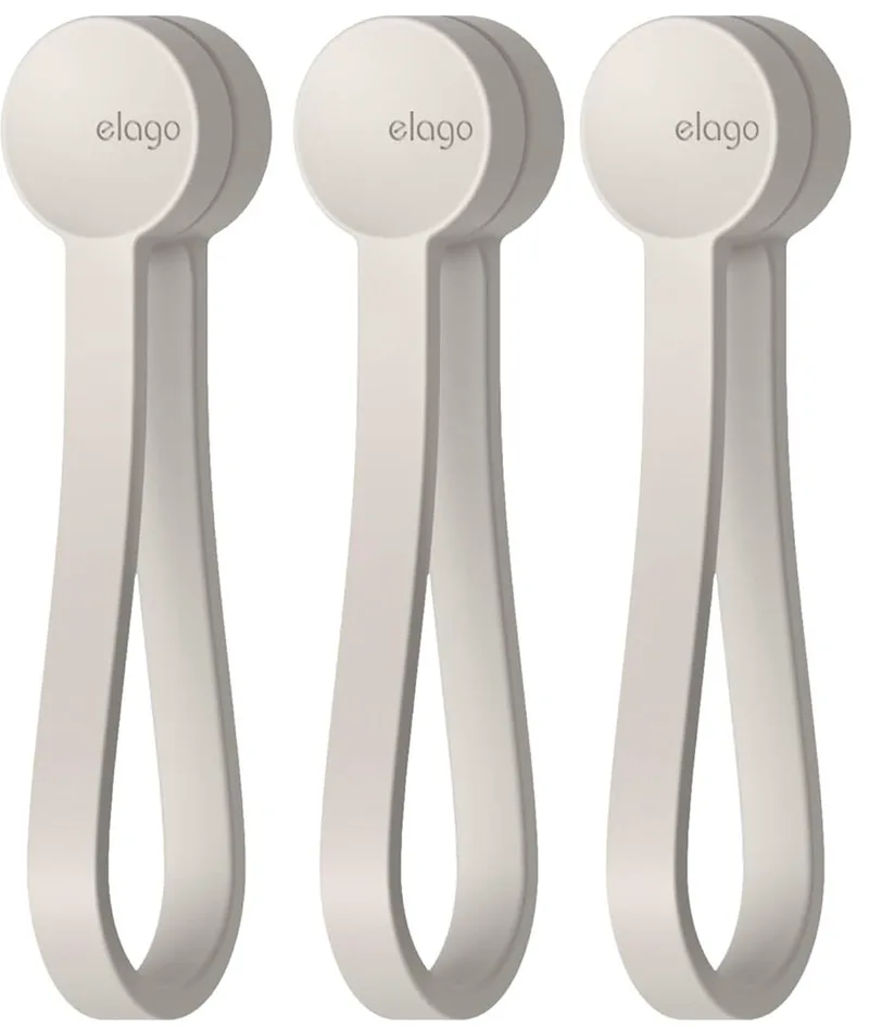 Οργανωτής Καλωδίων Elago Magnet Cable Tie Μαγνητικό από Premium Σιλικόνη 3 Τεμάχια - Stone (ECA-MAGTIE-ST)