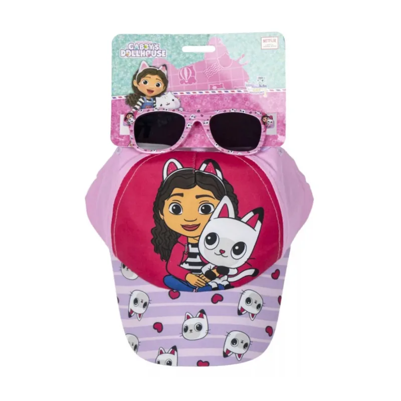 DREAMWORKS ΠΑΙΔΙΚΟ ΣΕΤ ΚΑΠΕΛΟ ΓΥΑΛΙΑ GABBY'S DOLLHOUSE 1776 - ροζ ΡΟΖ