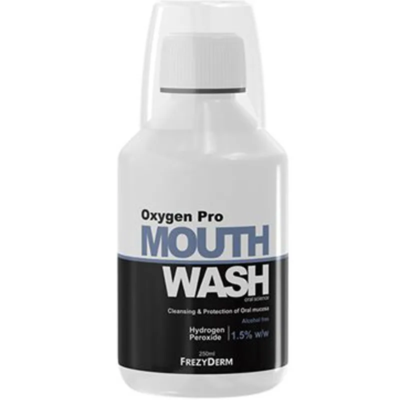 Frezyderm Oxygen Pro Mouthwash Στοματικό Διάλυμα, Καθαρισμός & Προστασία της Στοματικής Κοιλότητας με Ενεργό Οξυγόνο 250ml