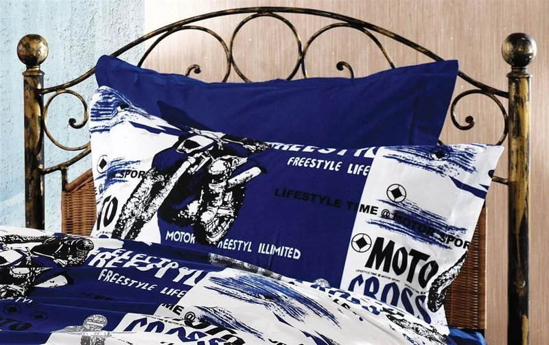 Παιδική Μαξιλαροθήκη Dimcol Motocross 289 50X70 Blue