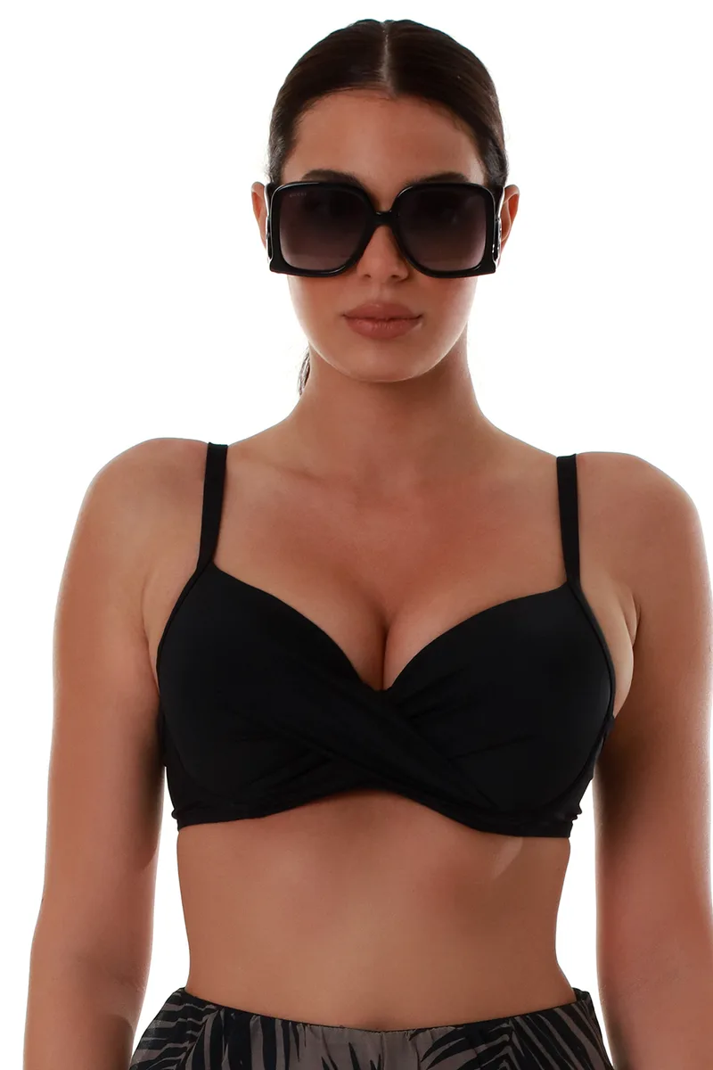 Bluepoint γυναικείο μαγιό bikini top σουτιέν με μπανέλα και φορμάρισμα ''Solids'' (Cup D)-26066098D-02