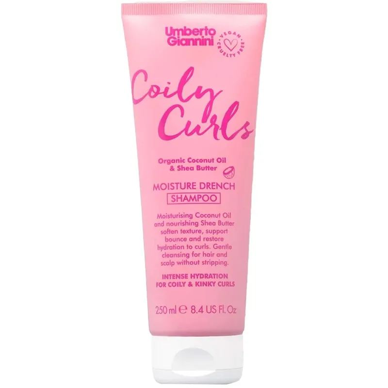 Umberto Giannini Coily Curls Moisture Drench Shampoo Ενυδατικό Σαμπουάν Χωρίς Θειικά Άλατα για Σγουρά Μαλλιά με Μπούκλες 250ml