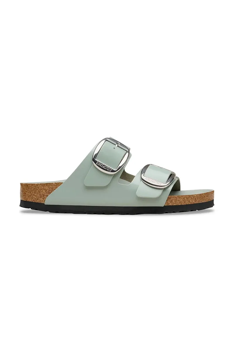 Birkenstock σαγιονάρες επίπεδες γυναικείες δερμάτινες Arizona Big Buckle