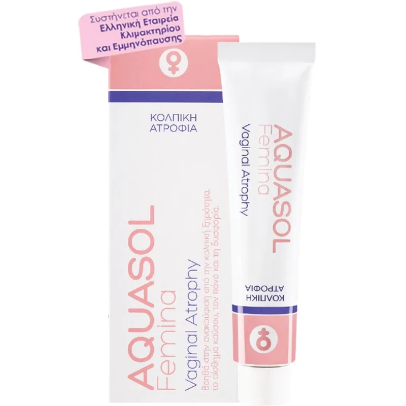 Galenica Aquasol Femina Vaginal Atrophy Cream Εξειδικευμένη Κρέμα για την Αντιμετώπιση & Πρόληψη της Κολπικής Ξηρότητας & Κολπικής Ατροφίας με Απλικατέρ 30ml