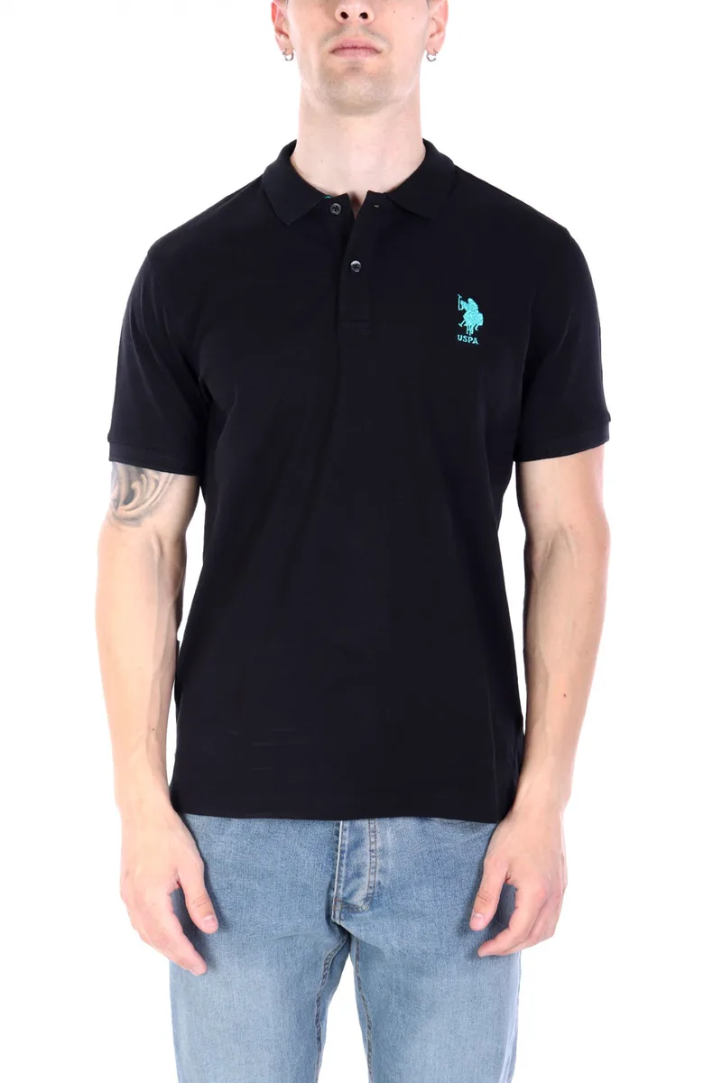 U.S. POLO ASSN. ΜΠΛΟΥΖΑ ΜΑΥΡΟ ΑΝΔΡΙΚΟ POLO ΠΙΚΕ