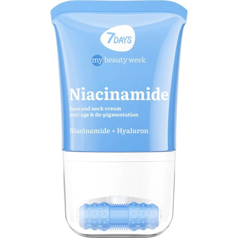 7DAYS My Beauty Week Niacinamide Face & Neck Cream Αντιγηραντική Κρέμα Προσώπου, Λαιμού με Νιασιναμίδη & Εφαρμοστή Μασάζ για Σύσφιξη Πόρων, Λάμψη & Ενυδάτωση 80ml
