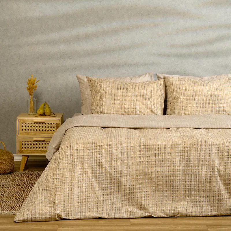 Σετ σεντονια διπλα mateo beige casual line (205x270)