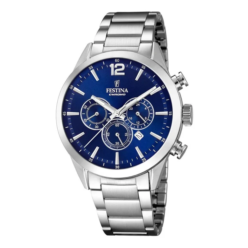 FESTINA Gents Chronograph Silver Stainless Steel Bracelet F20343/7