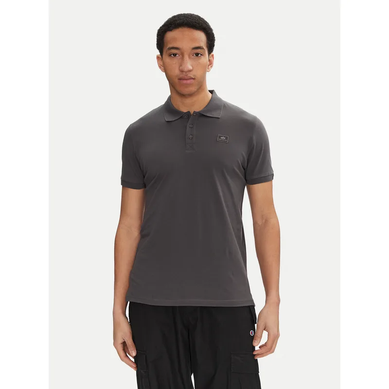 Alpha Industries Polo X-Fit 136600 Γκρι Regular Fit