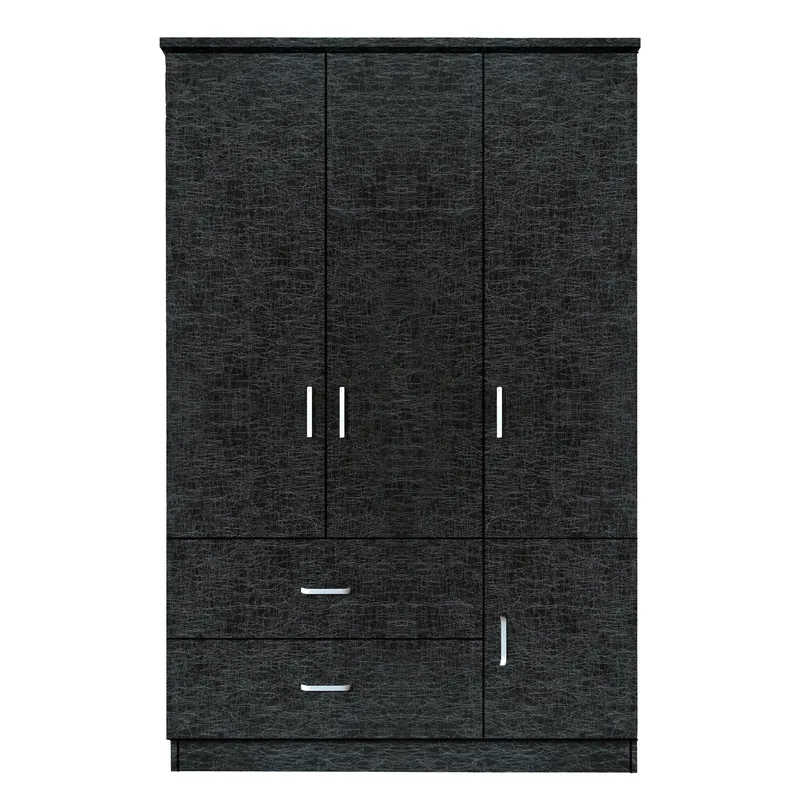 Ντουλάπα ArteLibre TUBEROSA Μαύρο Μοριοσανίδα 120x50x180cm