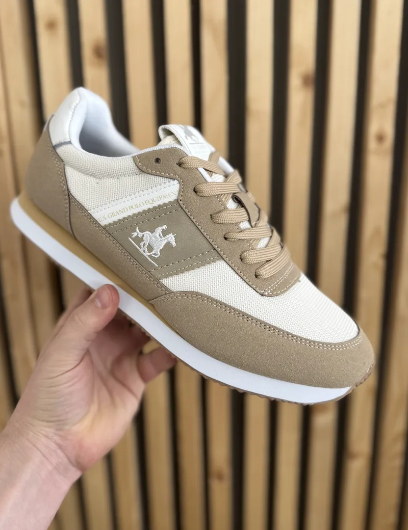 Us Grand Polo μπεζ ανδρικά casual sneakers GPM12160