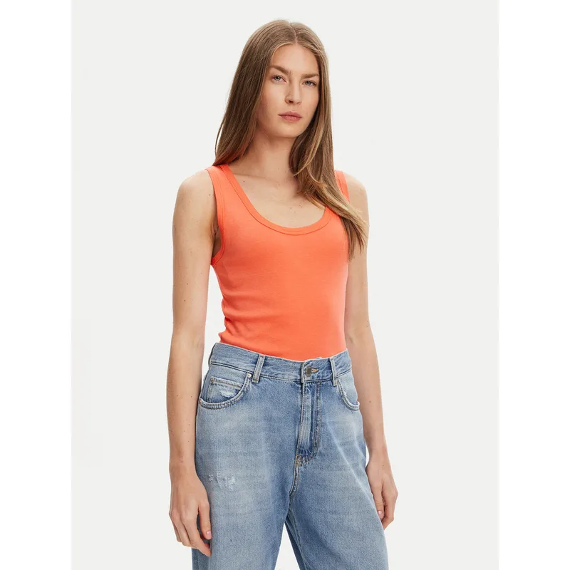 United Colors Of Benetton Τοπ 3GA2DH010 Πορτοκαλί Slim Fit