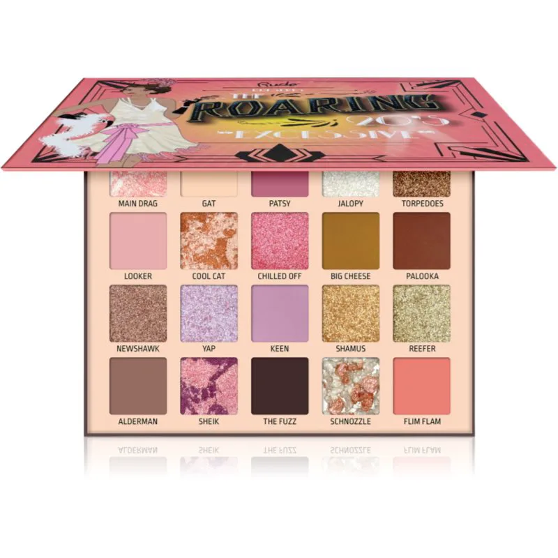 Rude Cosmetics The Roaring 20's Παλέτα σκιών για τα μάτια απόχρωση Excessive 24 γρ