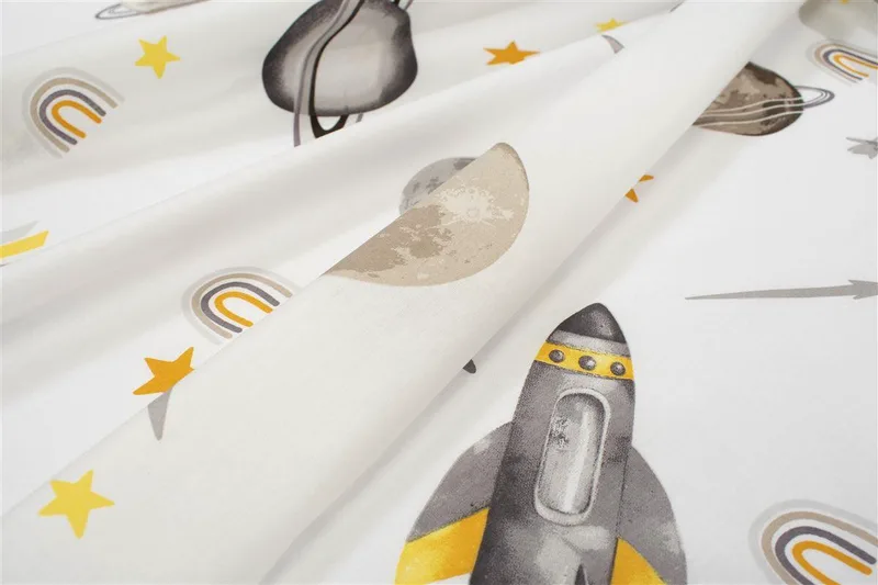 Σεντόνι Λίκνου Dimcol Space Mission 183 80x110 White-Grey