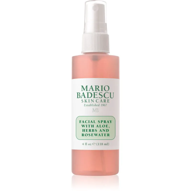 Mario Badescu Facial Spray with Aloe, Herbs and Rosewater τονωτικό σπρέι προσώπου για λαμπρότητα και ενυδάτωση 118 ml