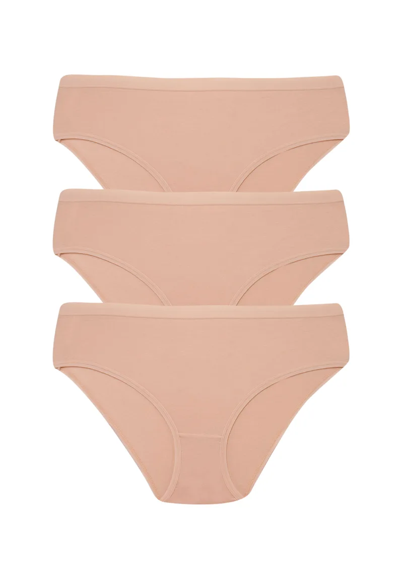 Σλιπ απαλά από Bamboo Plus Size 3 Τεμ. 11555-Μπεζ