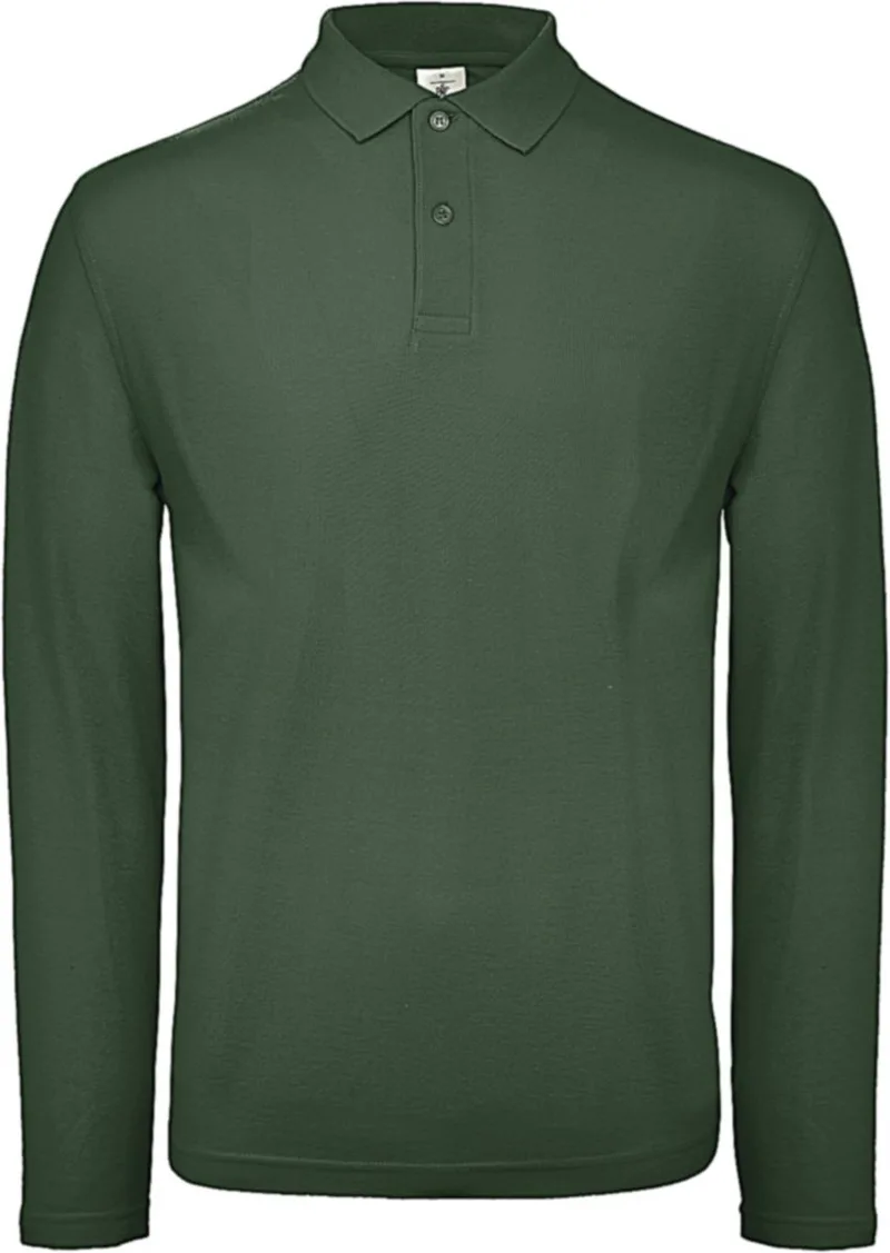 Μακρυμανικο Ανδρικο Polo ID.001 LSL B & C PUI12 Bottle Green