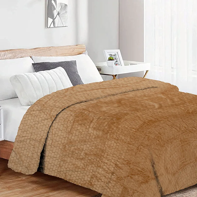 Κουβέρτα Fleece Μονή 160X220 Dimcol Jacquard Brick 2 (160x220)
