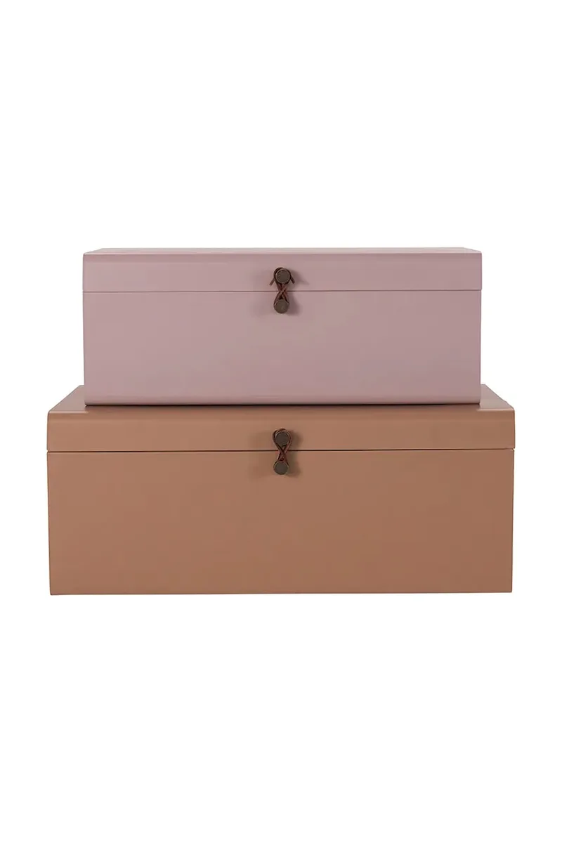 Σετ κουτιών αποθήκευσης House Doctor HDMetal 52 x 26 x 20 / 60 x 36 x 24 cm 2-pack