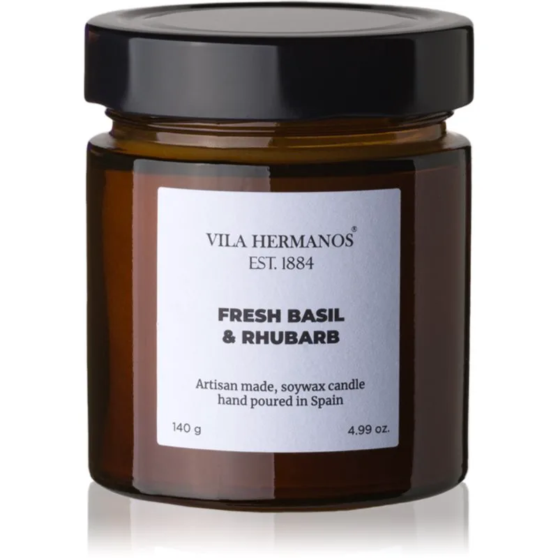Vila Hermanos Apothecary Fresh Basil & Rhubarb αρωματικό κερί 150 γρ