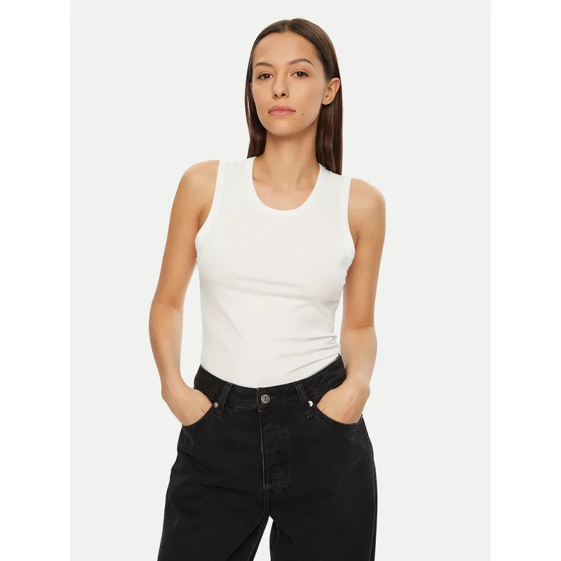 Calvin Klein Τοπ K20K208054 Λευκό Slim Fit