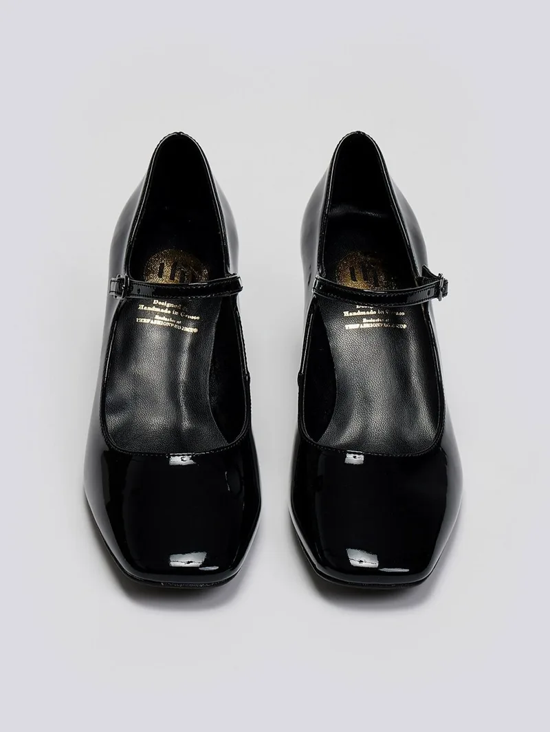 TFP Patent Mary Jane Pumps - 320 - Black
