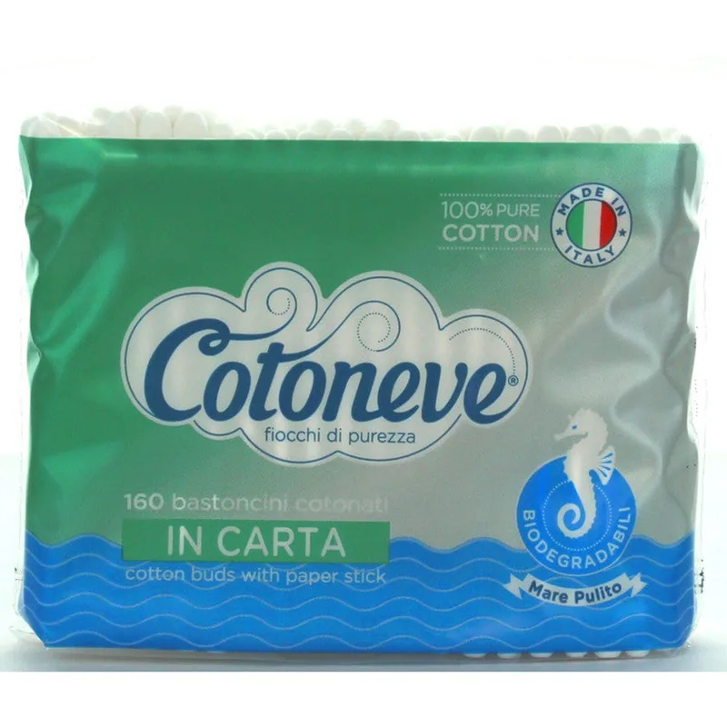 Cotoneve Biodegradable Cotton Swabs In Bag 160pcs 1 unit