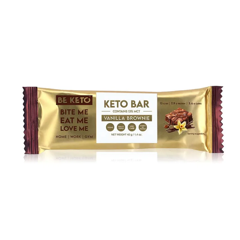 Beketo Κέτο Μπάρα Μπράουνι Βανίλια (40g)