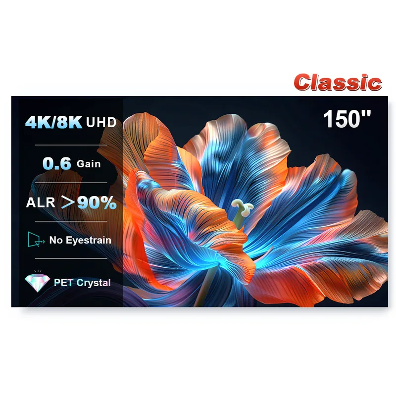 150 Inch NothingProjector Black Series Pet Crystal Lenticular Screen