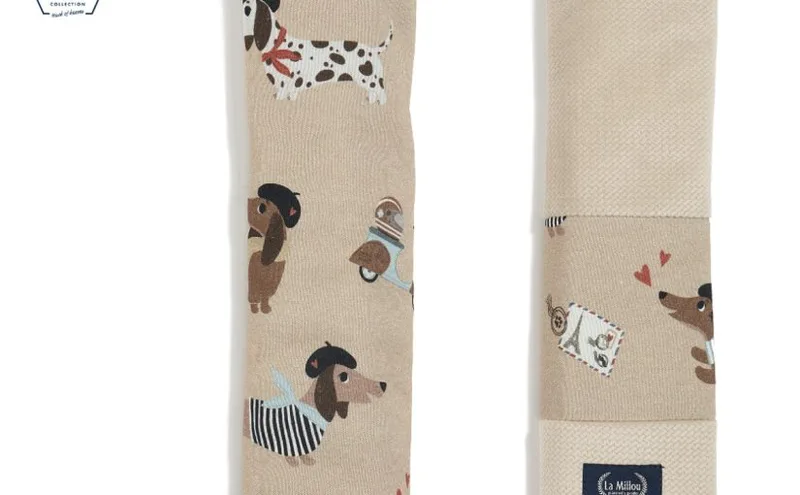 Jersey Seat Belt Cover Pierre The Dog Velvet Sand