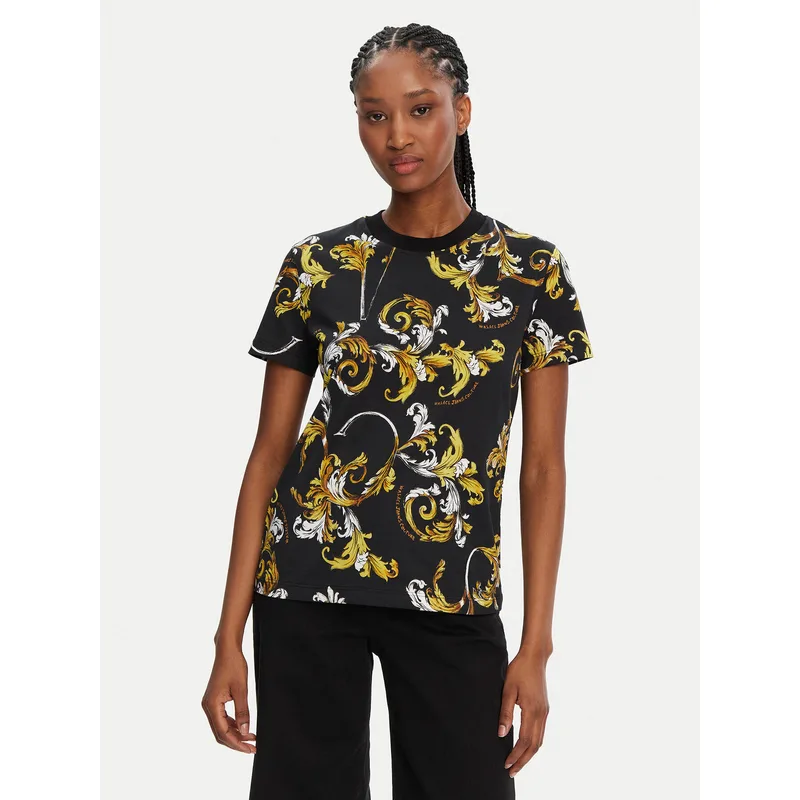 Versace Jeans Couture T-Shirt 78HAH613 Μαύρο Regular Fit