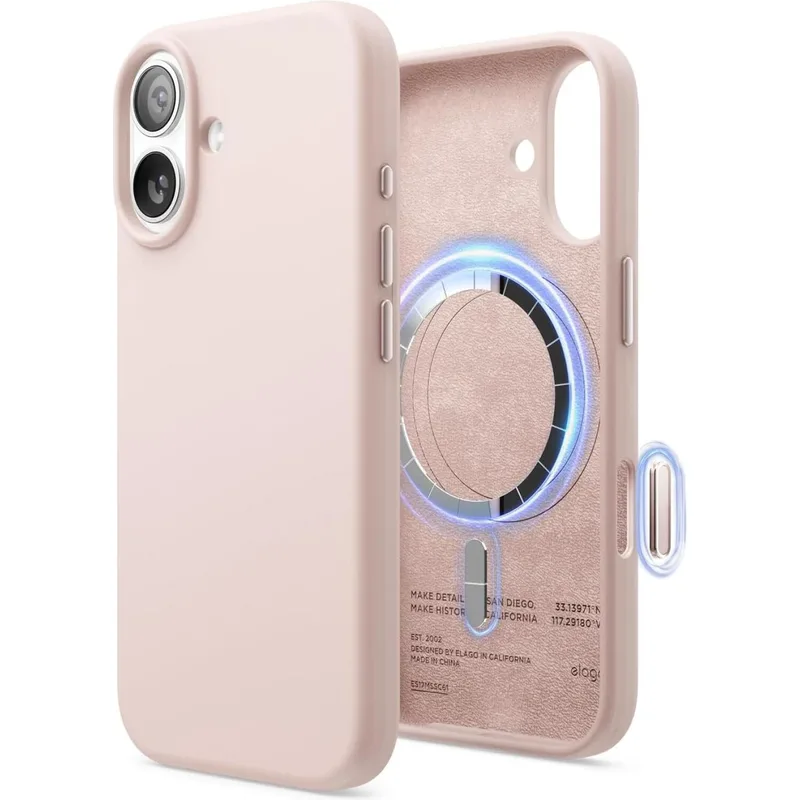 Θήκη iPhone 17 Elago Magnetic Silicone Case Premium Σιλικόνης με MagSafe - Lovely Ροζ (ES17MSSC61-LPK)