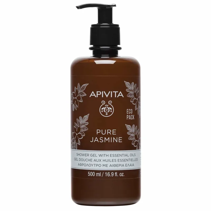 APIVITA Eco Pack Pure Jasmine Αφρόλουτρο Με Αιθέρια Έλαια 500ml