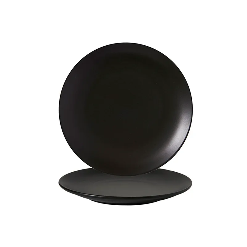 Gural Πιάτο Ρηχό Πορσελάνης Bodrum Matt Black 17cm