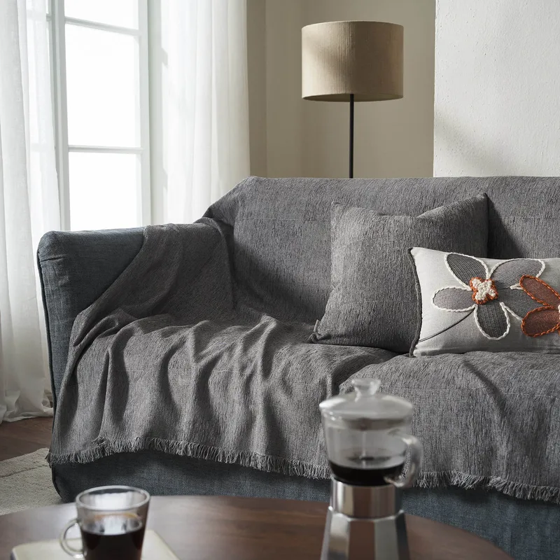 Ριχτάρι Τριθέσιου Gofis Home Zephyr Ink Grey 20-07-146-3/15 180x310