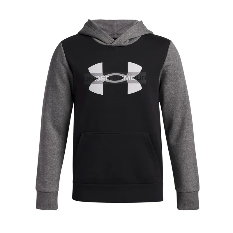 Under Armour Kids Rival Fleece Graphic Cblock Hoodie (6004994-001)