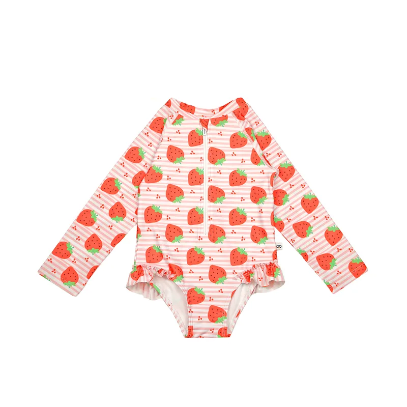 Ολόσωμο Μαγιό UV Με Μανίκια 2 Ετών Strawberry Zoocchini ZOO12603 (Μέγεθος: 2 Ετών) - Zoocchini - ZOO12603-2T
