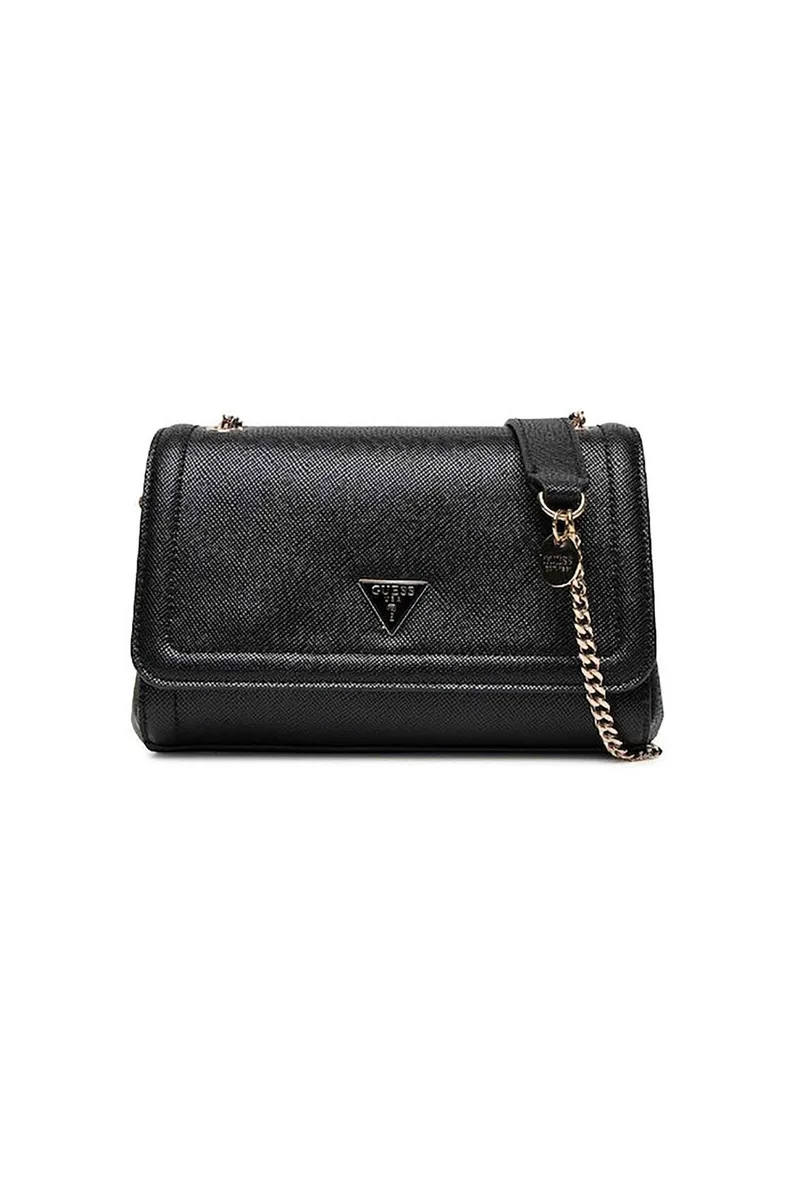 Guess γυναικεία τσάντα ώμου με logo "Noelle II" - HWZG9672210 Μαύρο