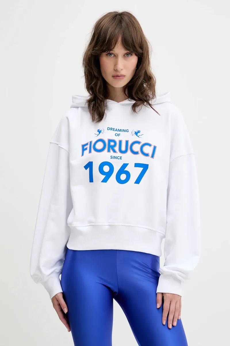 Βαμβακερή μπλούζα Fiorucci Dreaming 1967 Print Boxy Fit Cropped Hoodie