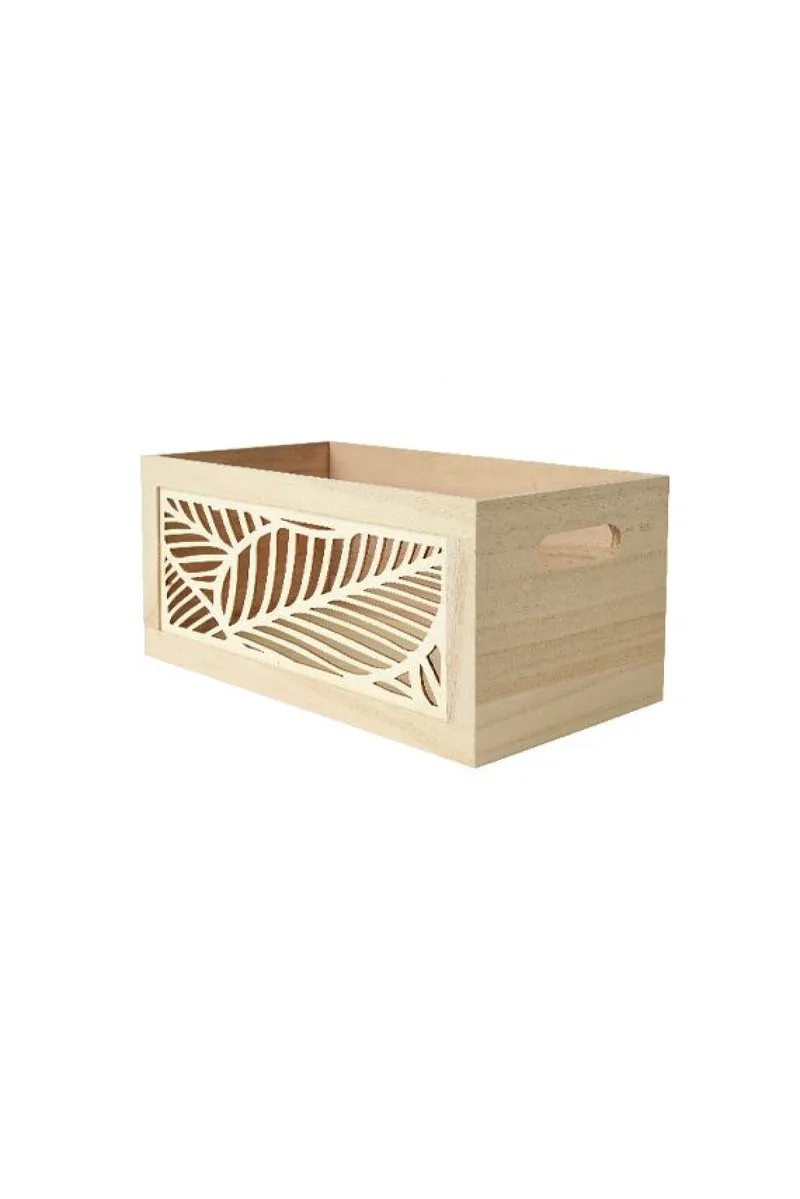 Κουτι Αποθηκευσης Με Σχεδιο Φυλλων 31Cm 31x17x14cm Μονόχρωμο Kaeming