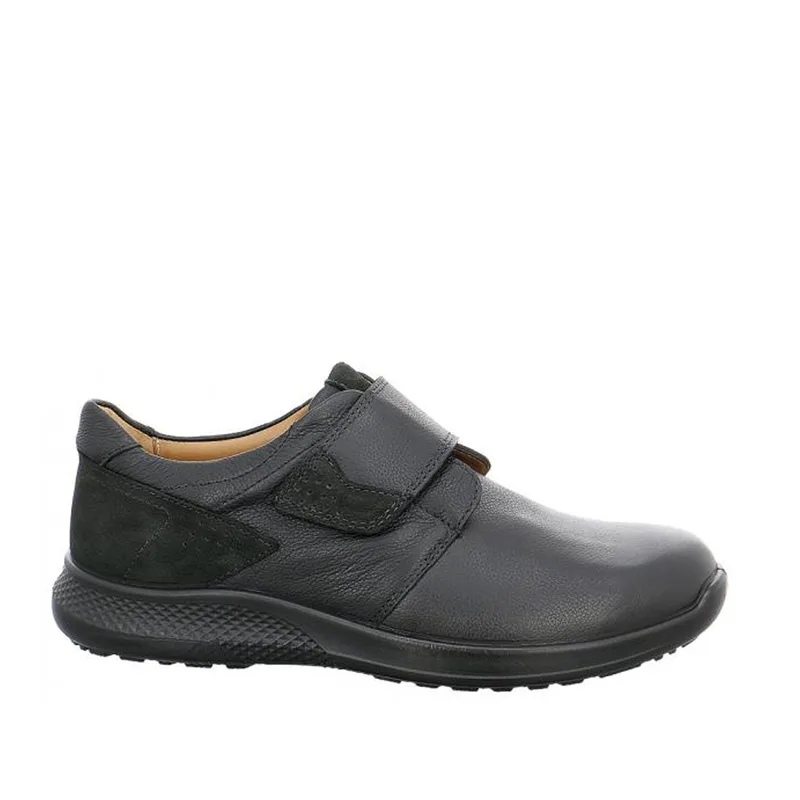 Jomos 322409231000 Aνατομικό Δερμάτινο Comfort Casual Μαύρο
