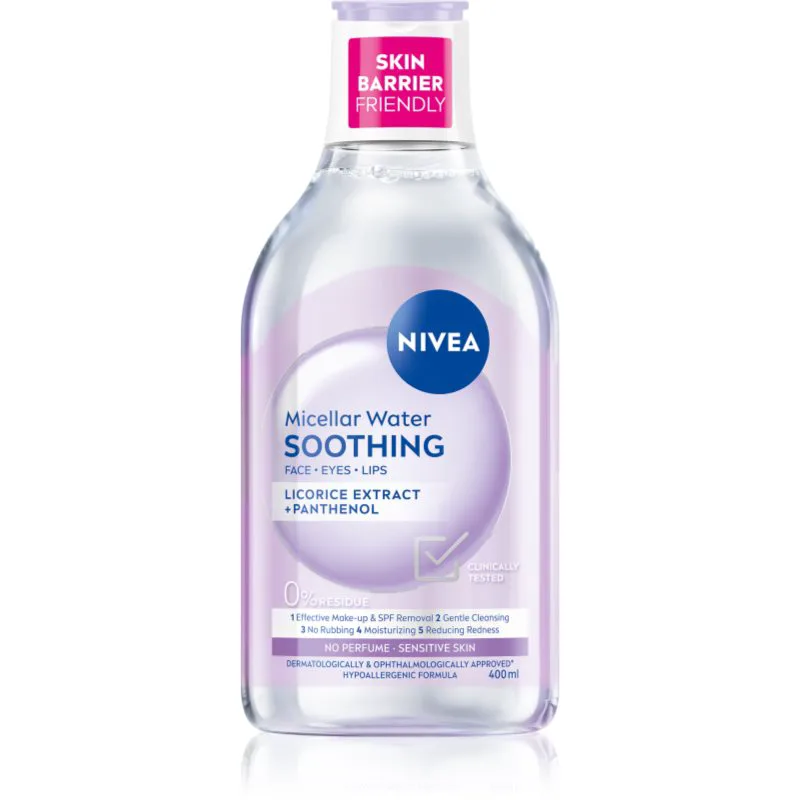 NIVEA Micellar Soothing μικυλλιακό καθαριστικό νερό για ευαίσθητη επιδερμίδα 400 ml