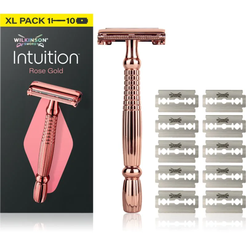 Wilkinson Sword Intuition Rose Χρυσό ξυριστική μηχανή + ανταλλακτικές λεπίδες 9 τεμ
