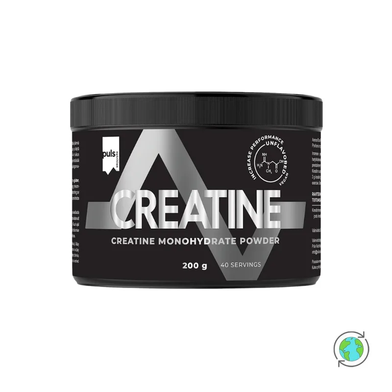 Μονοϋδρική Kρεατίνη σε σκόνη - Puls Nutrition - 200g , Φινλανδία