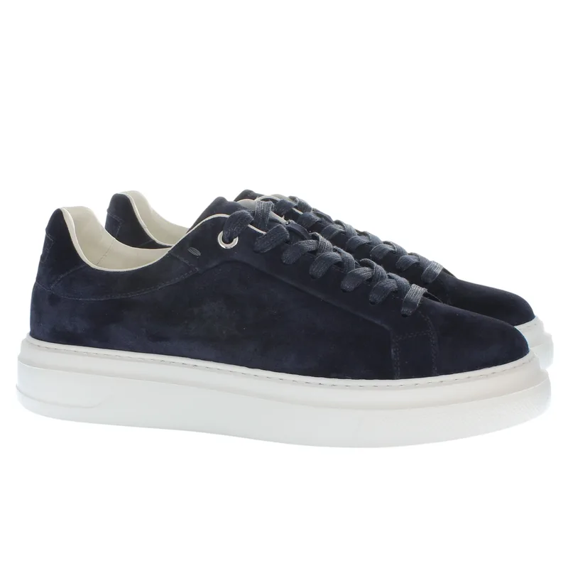 La Martina Ανδρικά Δερμάτινα Sneakers 3LFM261010-1A012 Μπλε