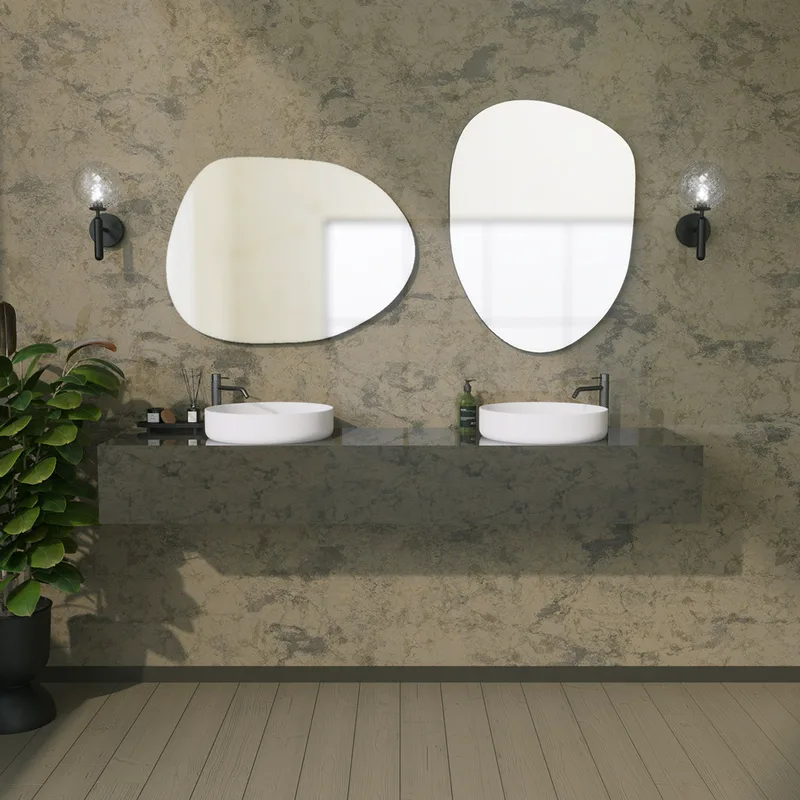 Διακοσμητικός Καθρέφτης Gusto Mirror - Black 552Nos1225 50 cm