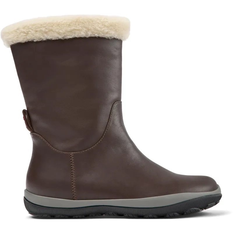 CAMPER Peu Pista - Μπότες Για Γυναικεία - Καφέ, Μέγεθος , Smooth leather