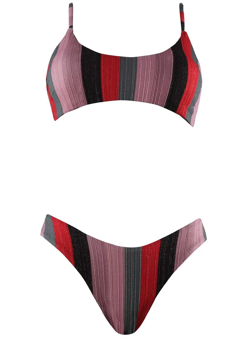 Γυναικείο set μαγιό top αποσπώμενη ενίσχυση bikini brazil. Καλύπτει B cup ΡΟΖ