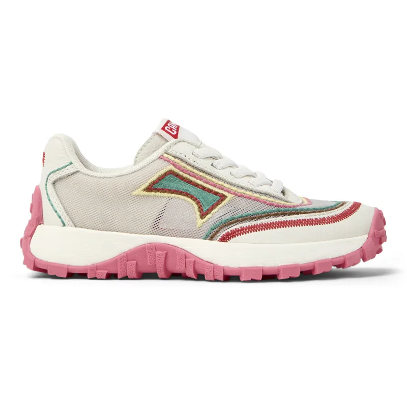 CAMPER Twins - Sneakers Για Κορίτσια - Μπεζ,Λευκό, Μέγεθος 28, Cotton fabric/Smooth leather